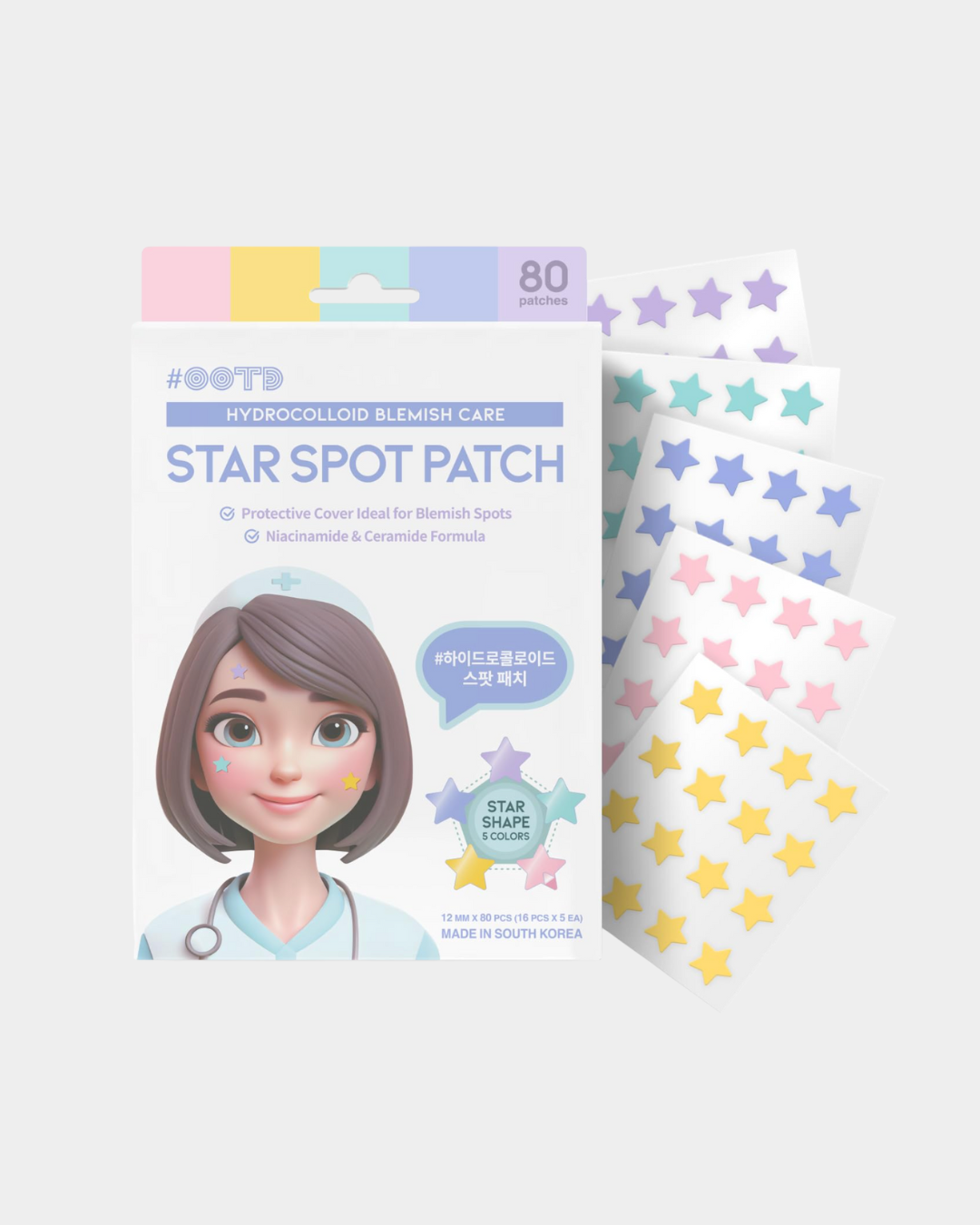 OOTD Star Spot Patch Hydrocolloid Blemish Care, 80 шт