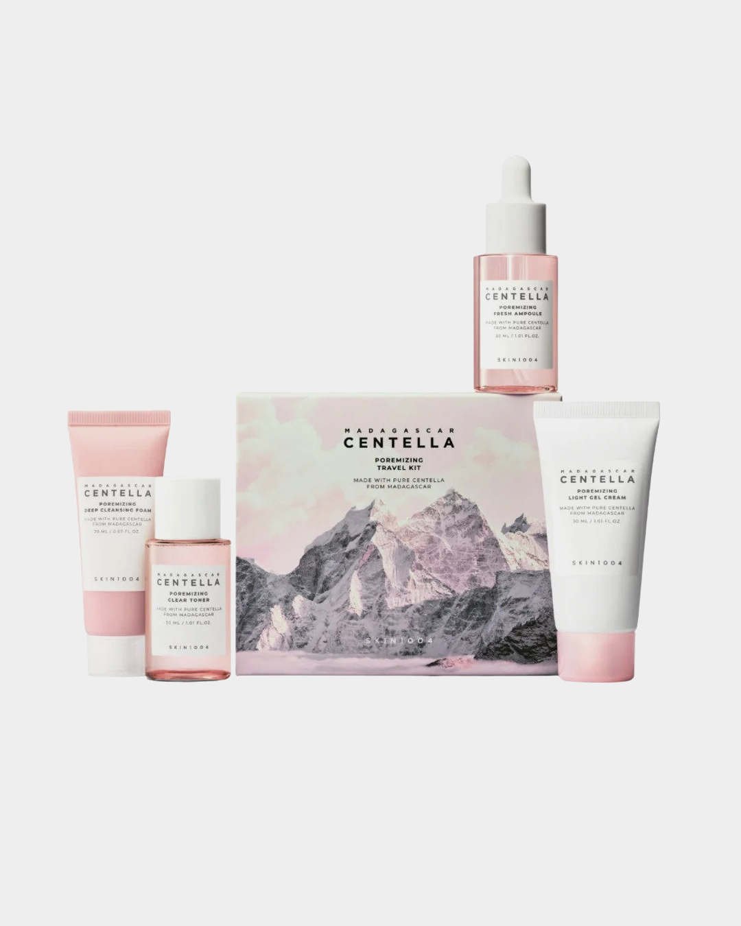 SKIN1004 Poremizing Travel Kit, 20 мл + 15 мл + 30 мл + 30 мл