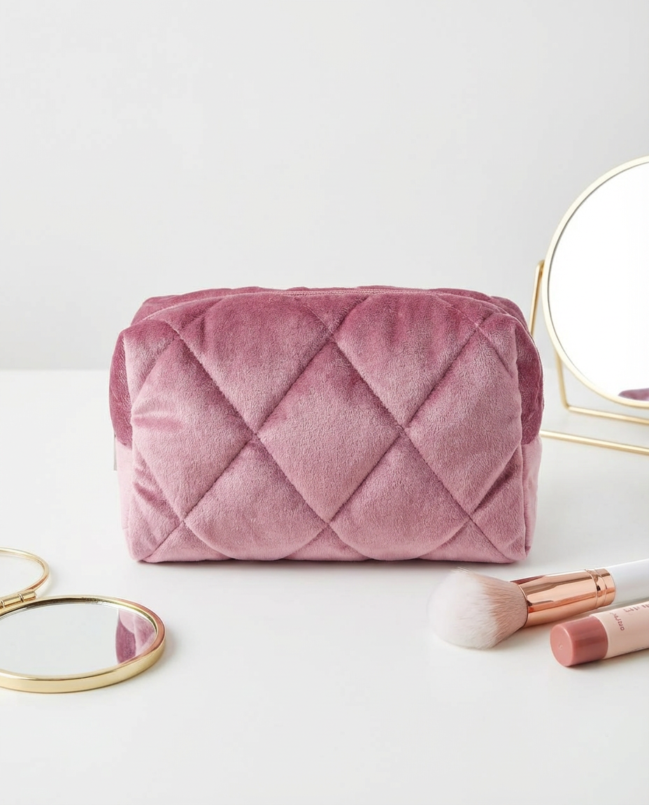 Косметичка светло розовая