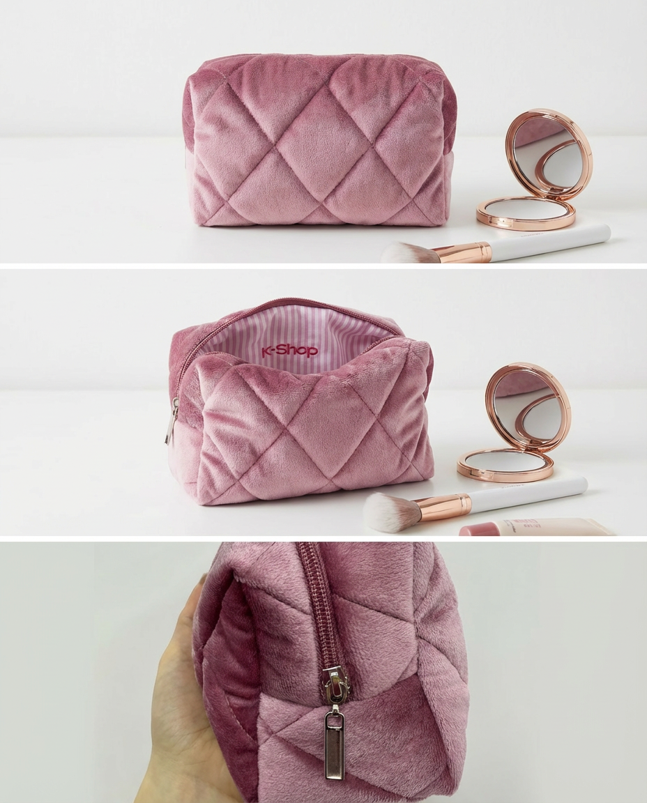 Косметичка светло розовая