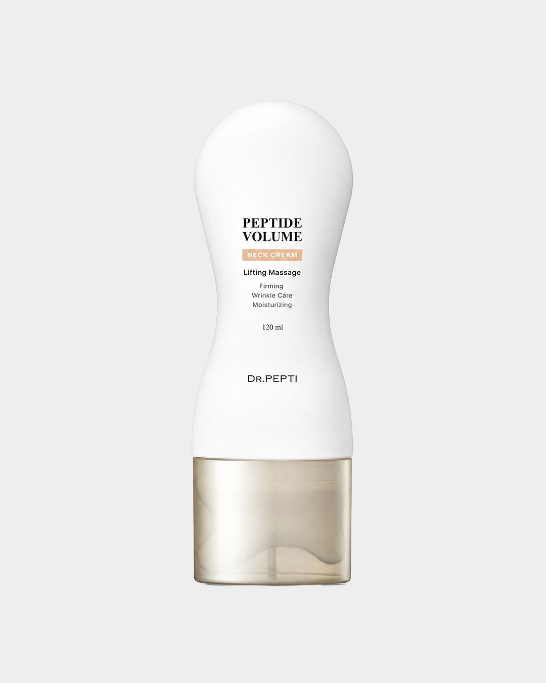 DR. PEPTI Neck Firming Cream with Built-In Gua Sha Massager, 120 ml