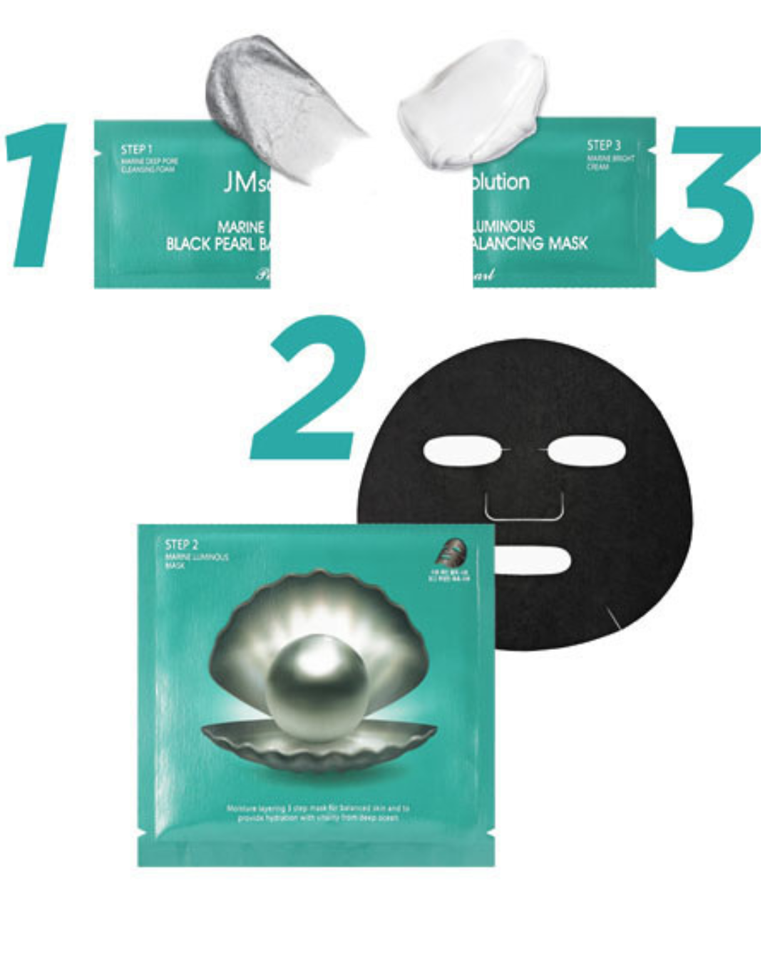 JMsolution Marine Luminous Black Pearl Balancing Mask Plus